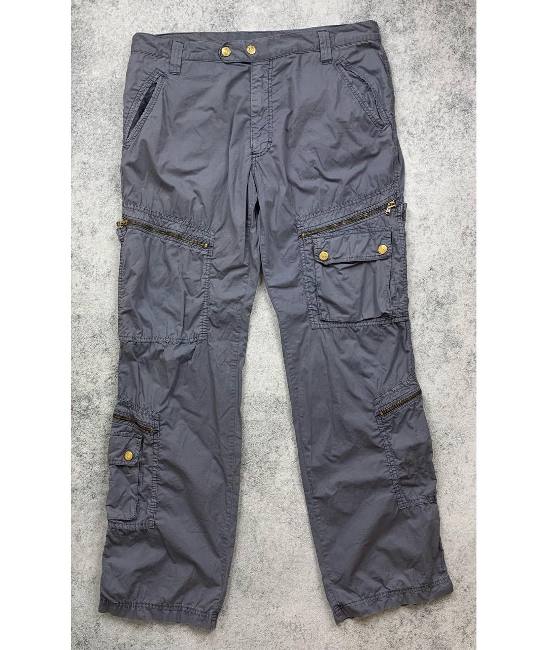 DOLCE&GABBANA Серые хлопковые повседневные брюки, фото 9