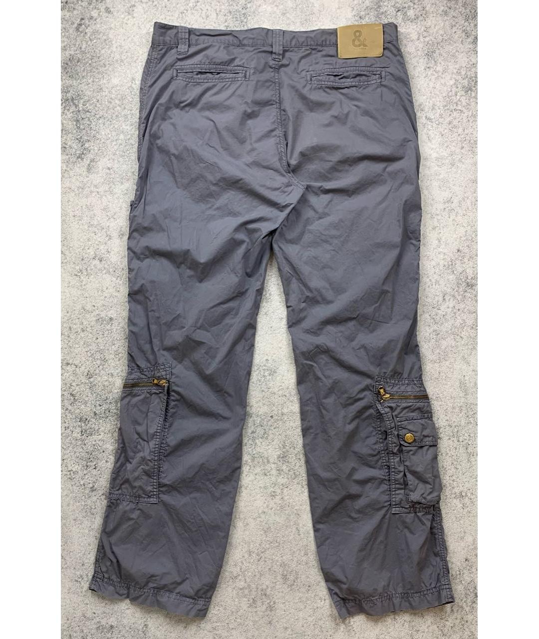 DOLCE&GABBANA Серые хлопковые повседневные брюки, фото 2