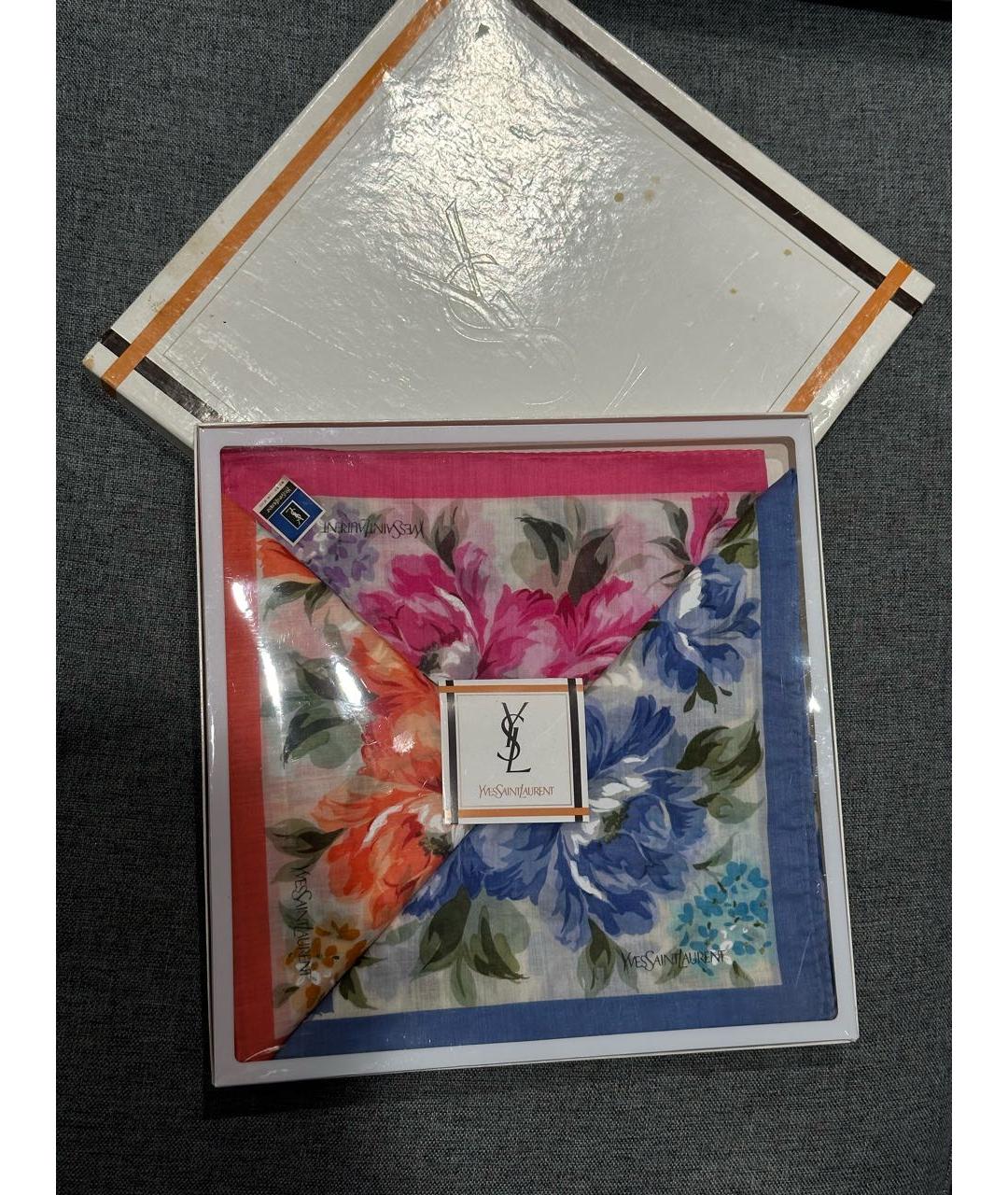 SAINT LAURENT Хлопковый платок, фото 9