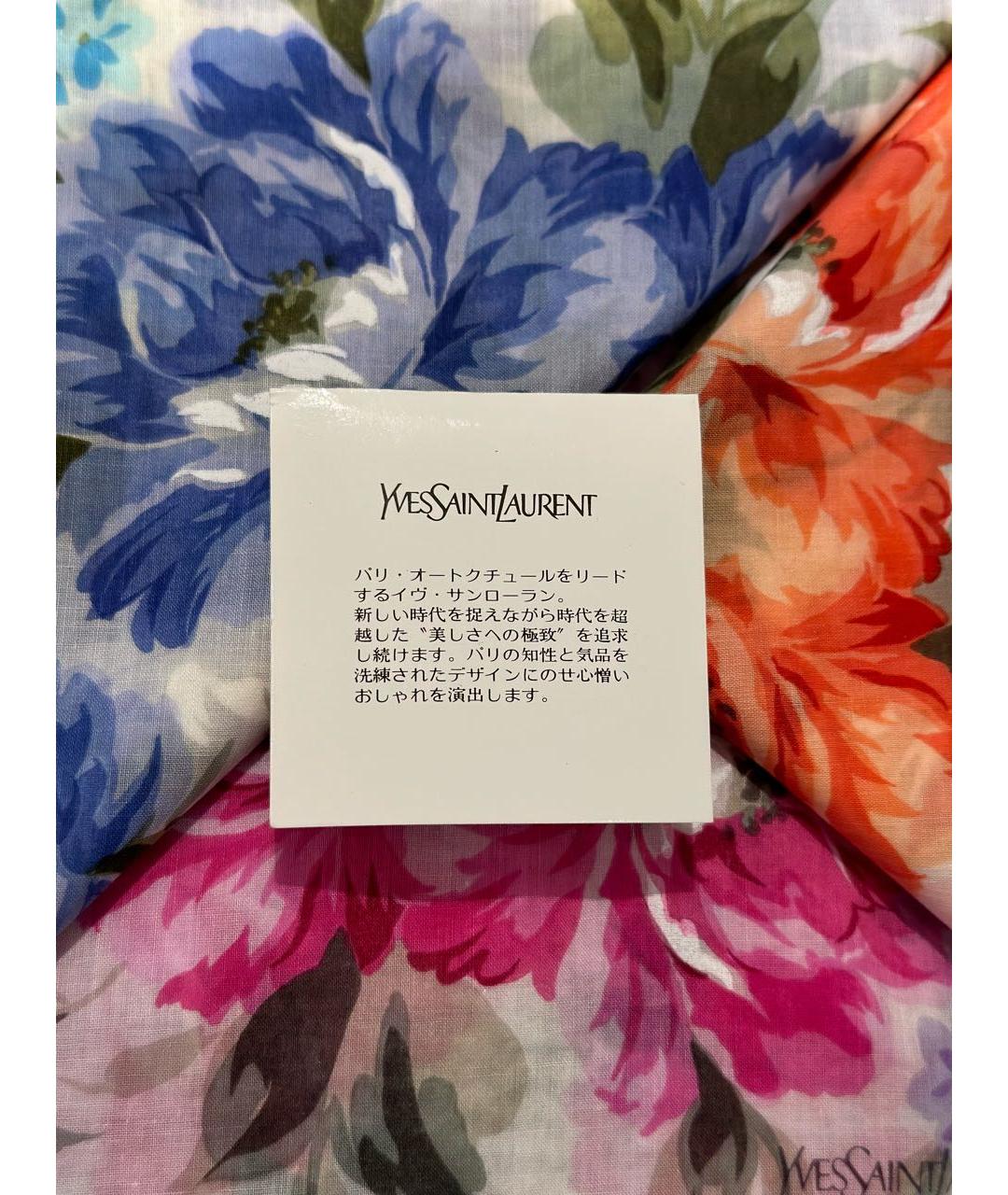 SAINT LAURENT Хлопковый платок, фото 5