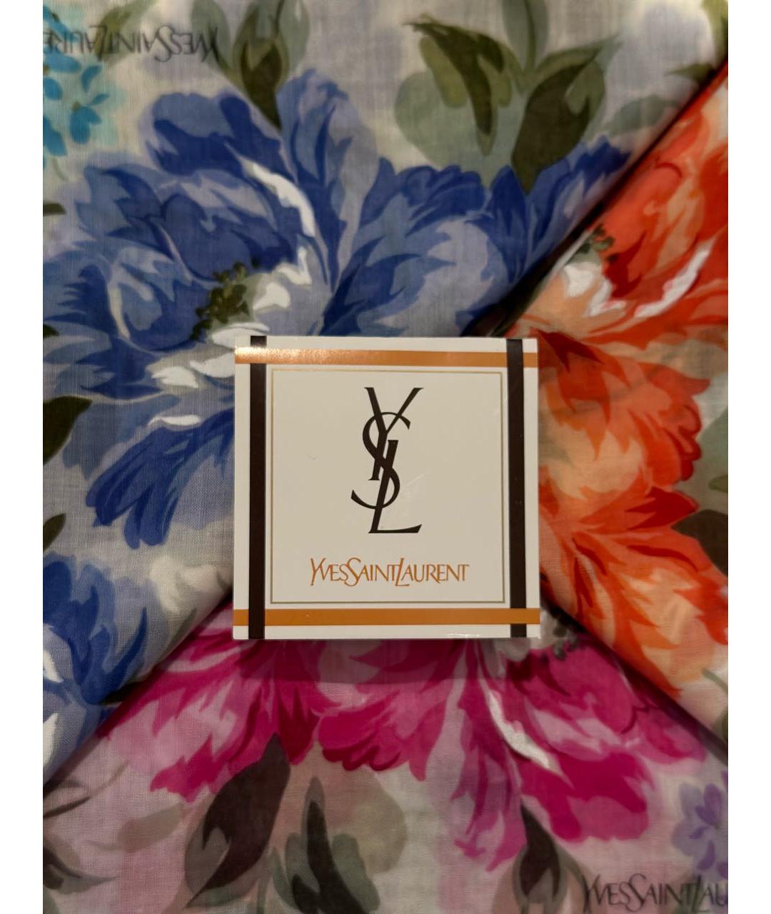 SAINT LAURENT Хлопковый платок, фото 6