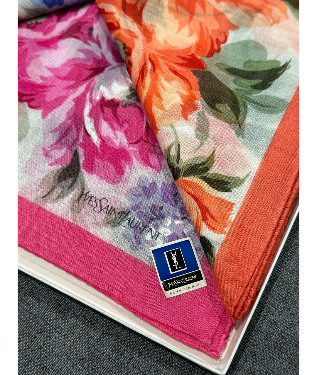 SAINT LAURENT Хлопковый платок, фото 7