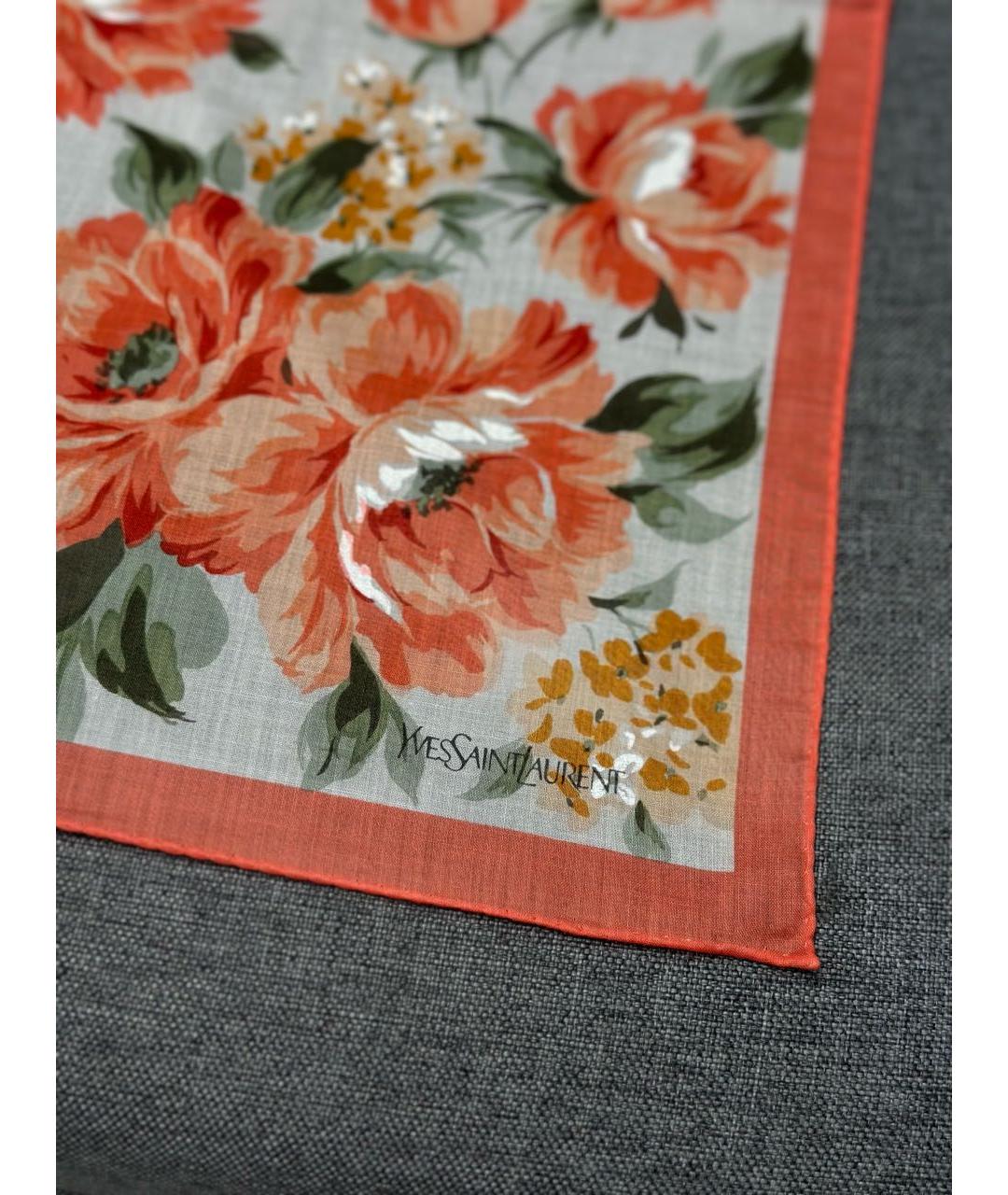 SAINT LAURENT Хлопковый платок, фото 4