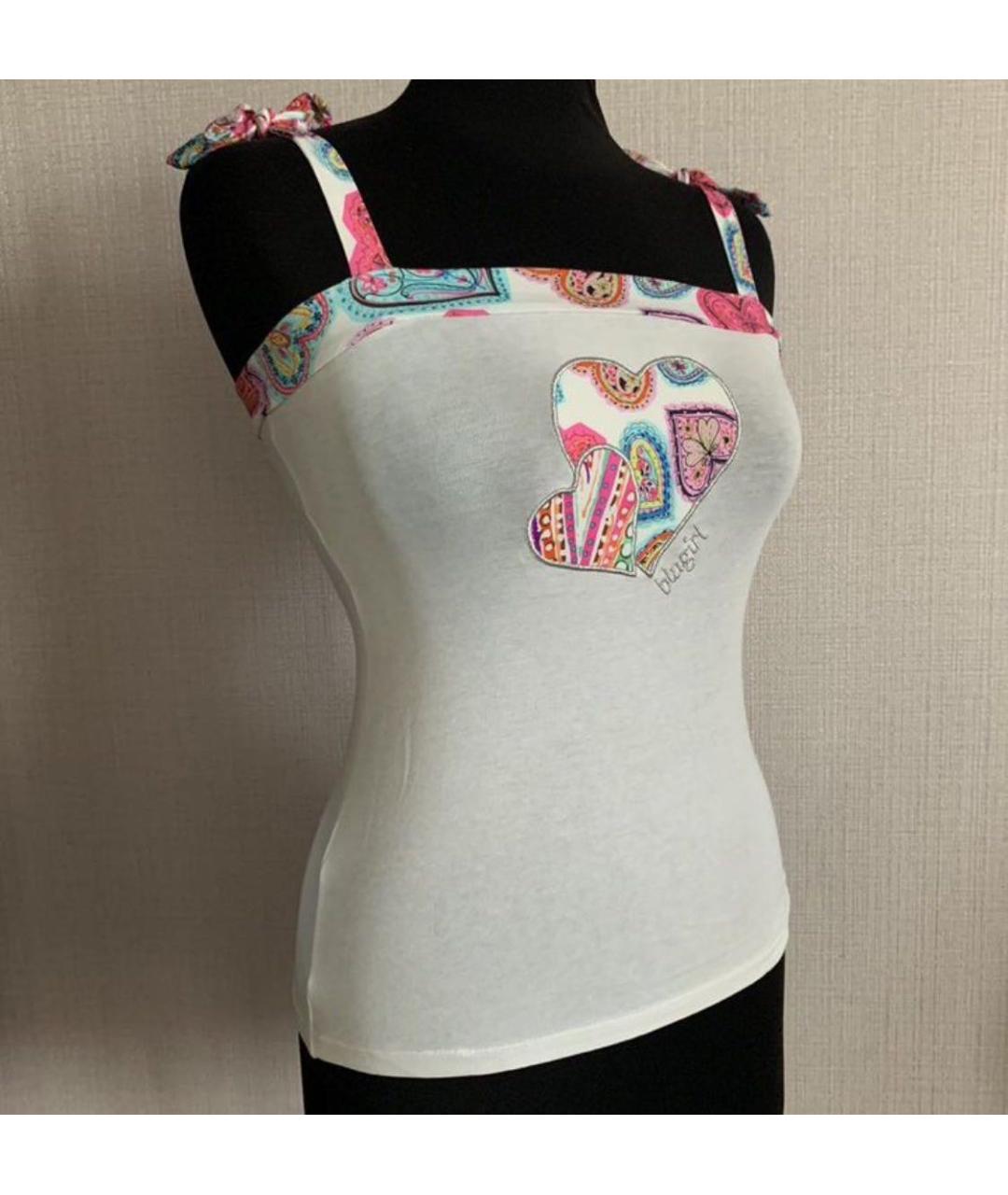 BLUGIRL Белая хлопковая футболка, фото 3