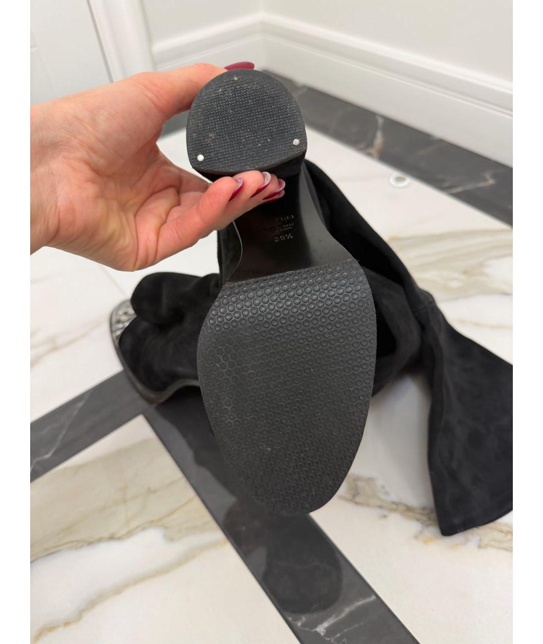 CASADEI Черные замшевые ботфорты, фото 6