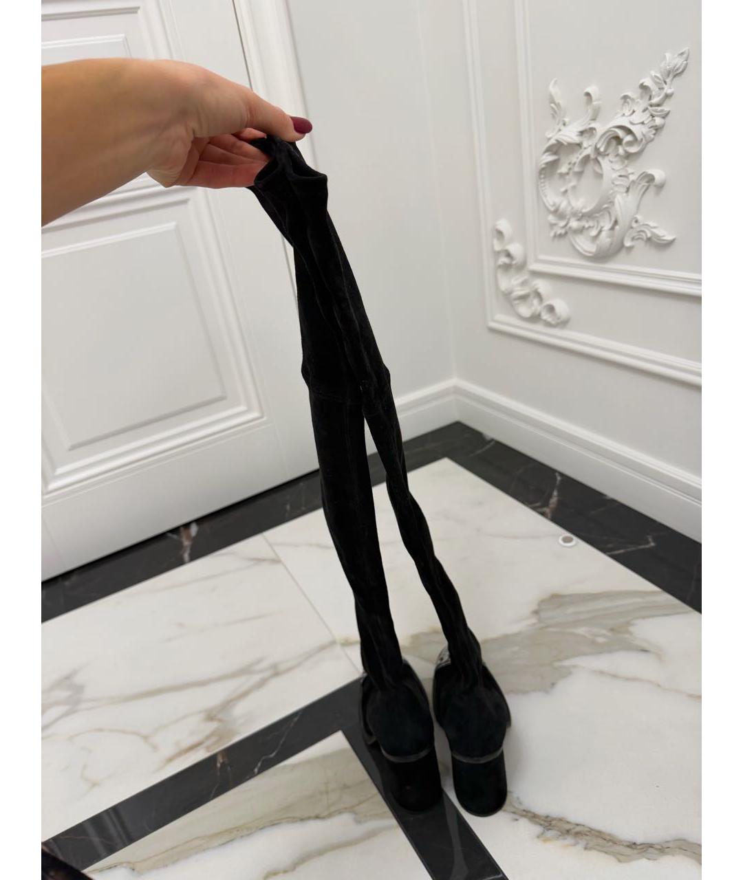 CASADEI Черные замшевые ботфорты, фото 7