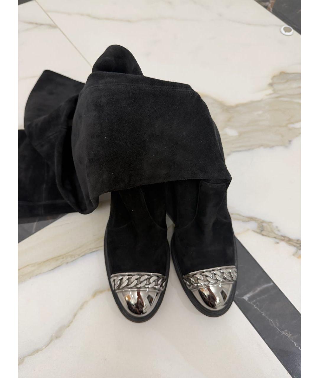 CASADEI Черные замшевые ботфорты, фото 3