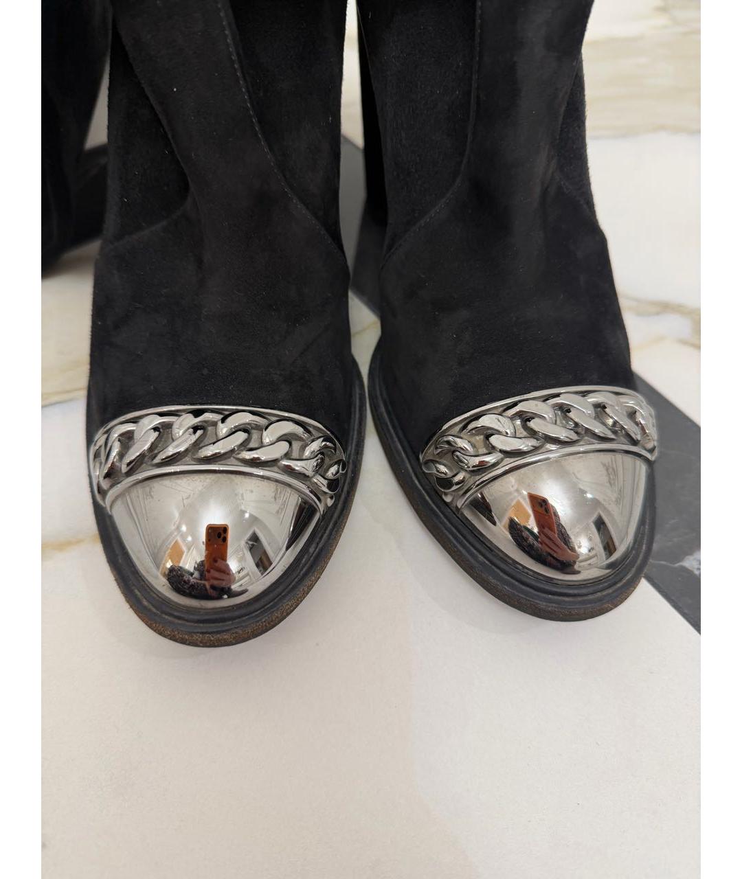 CASADEI Черные замшевые ботфорты, фото 4