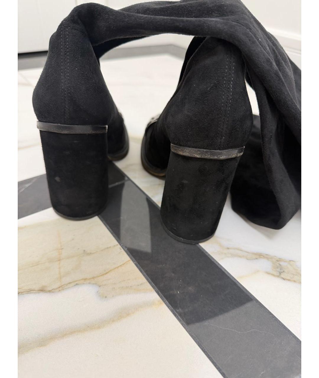 CASADEI Черные замшевые ботфорты, фото 5