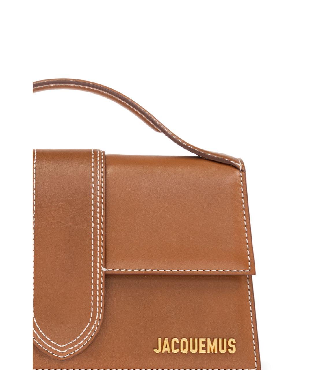 JACQUEMUS Коричневая кожаная сумка через плечо, фото 2