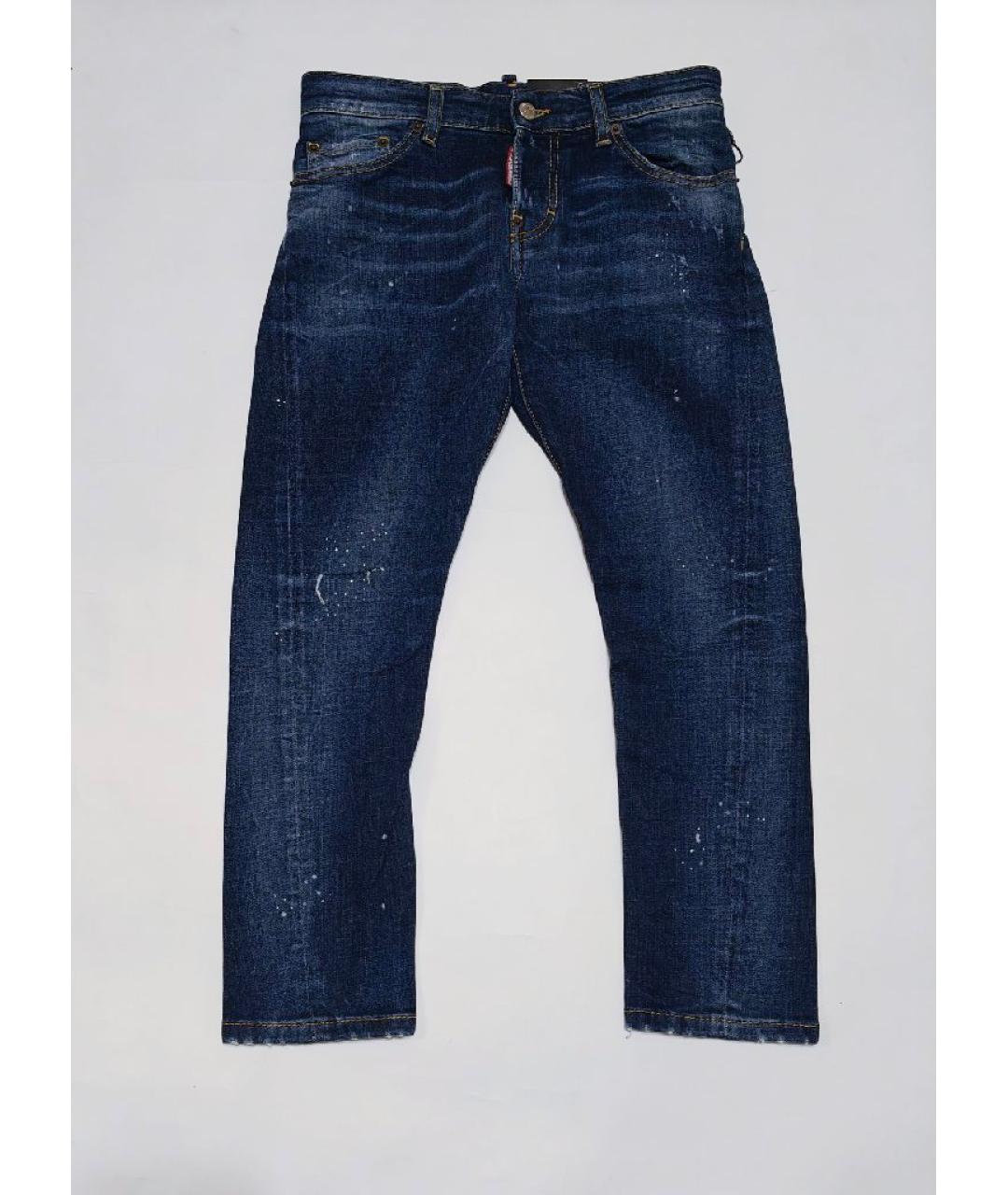 DSQUARED2 Темно-синие хлопковые детские джинсы, фото 9