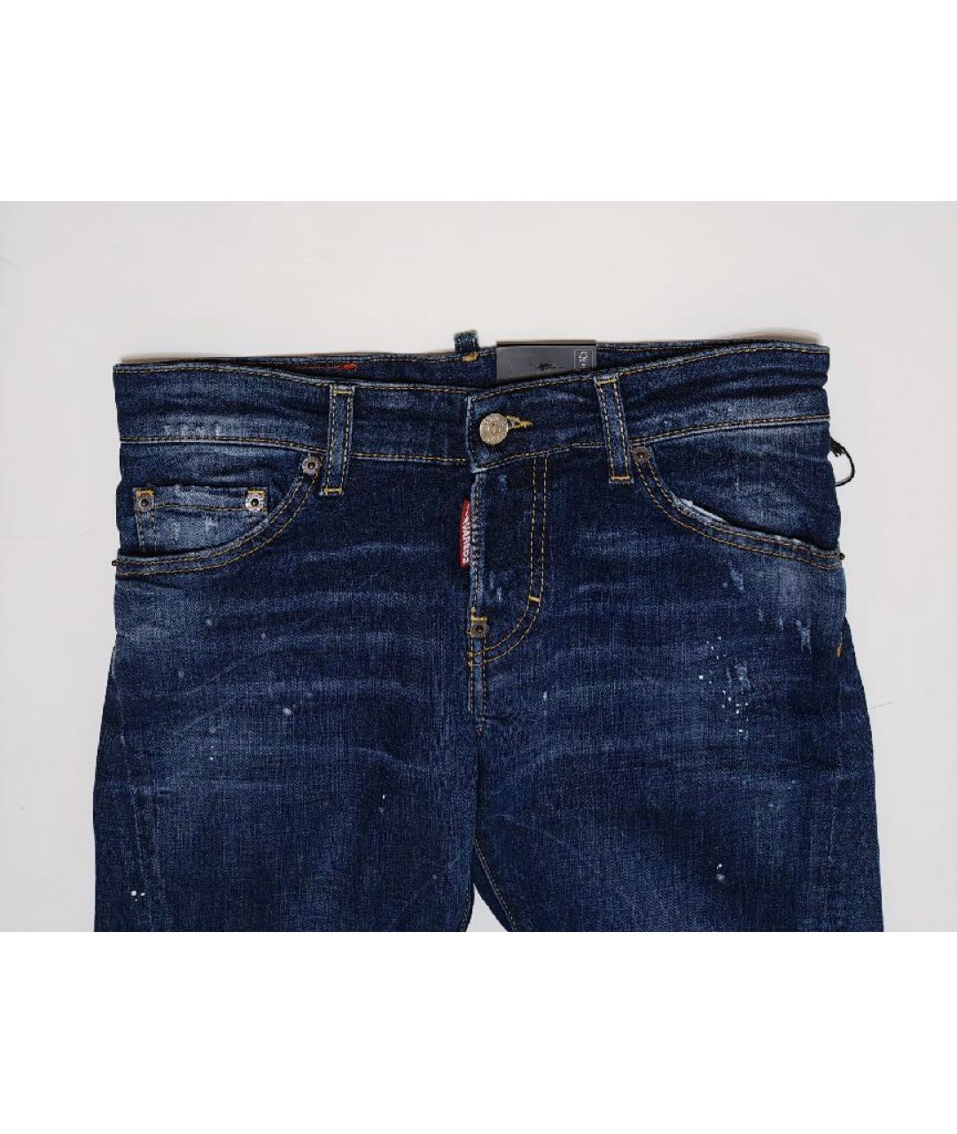 DSQUARED2 Темно-синие хлопковые детские джинсы, фото 4