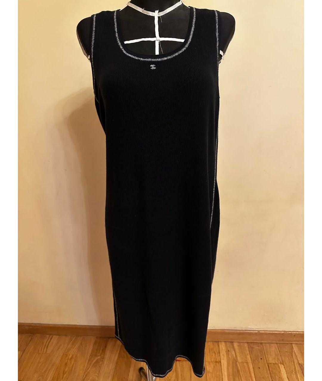 CHANEL Темно-синее хлопковое повседневное платье, фото 6