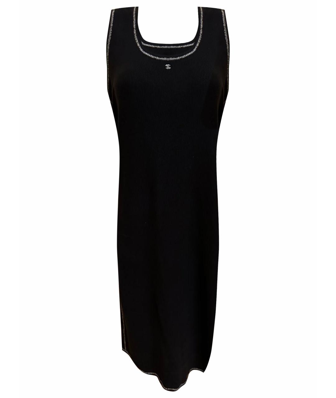 CHANEL Темно-синее хлопковое повседневное платье, фото 1