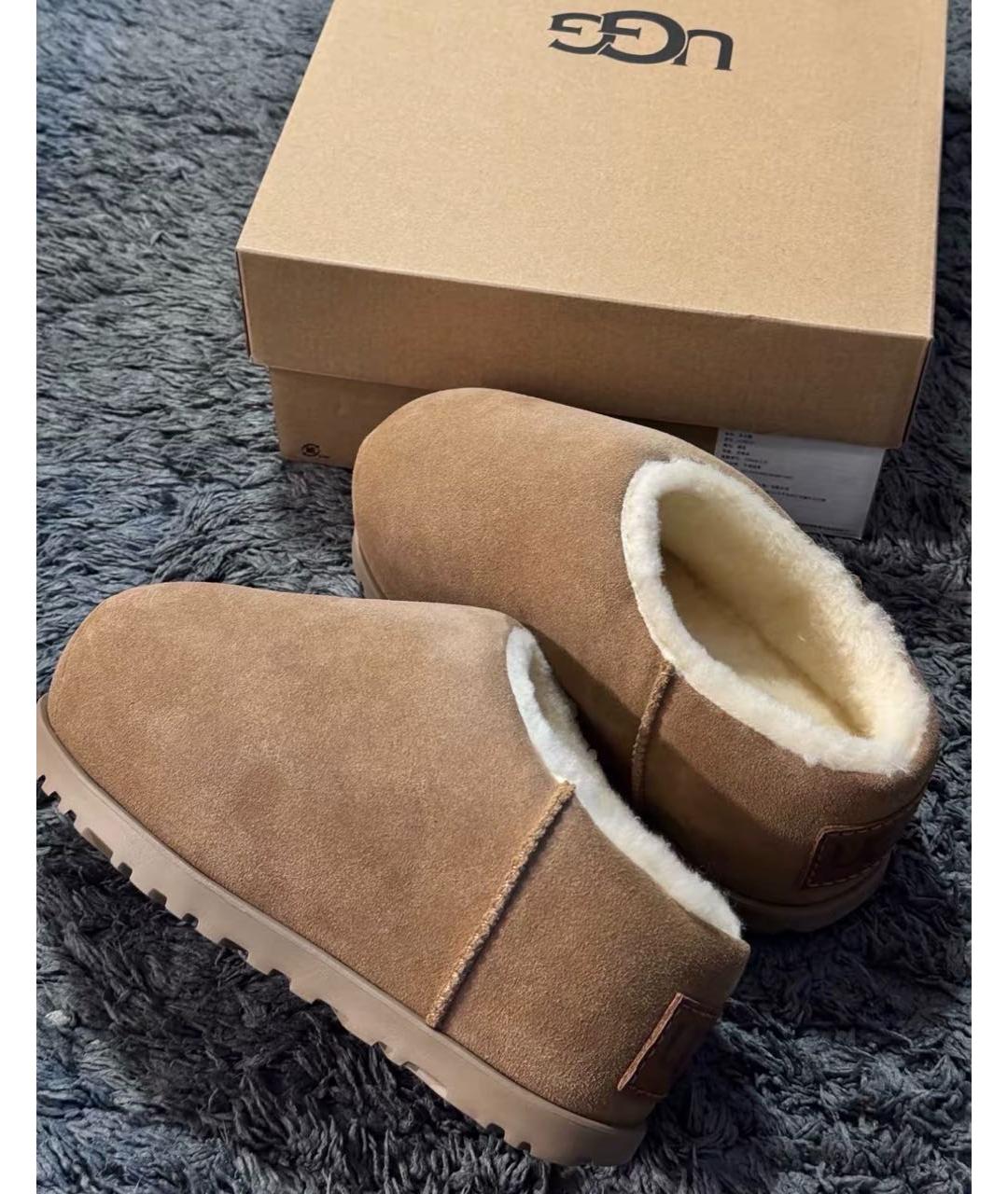 UGG AUSTRALIA Коричневые замшевые сабо, фото 7
