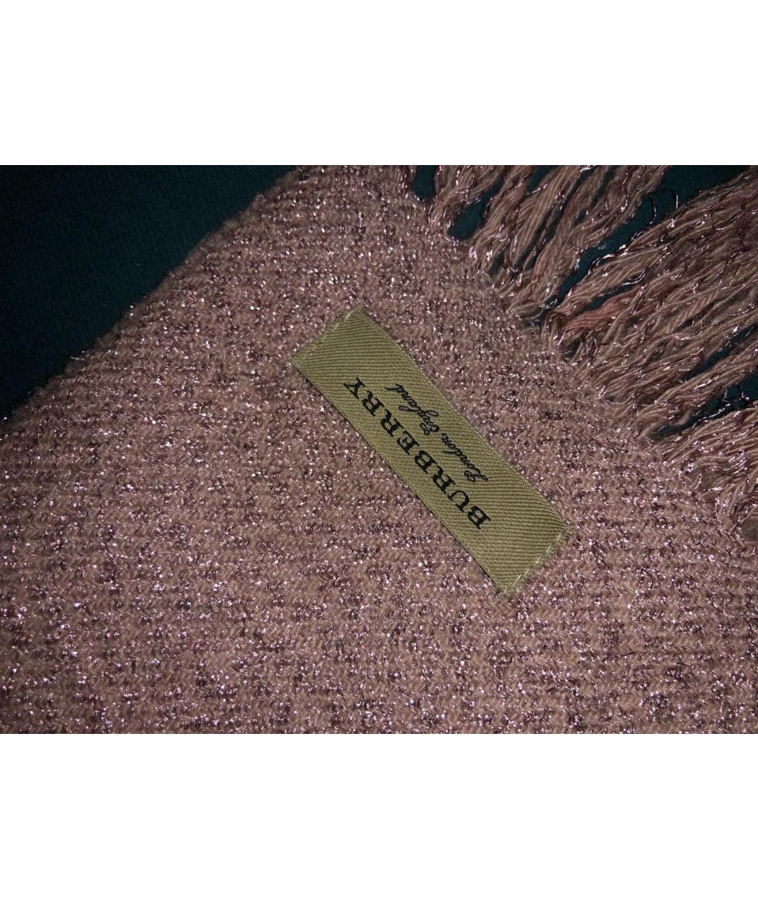 BURBERRY Розовый кашемировый шарф, фото 4