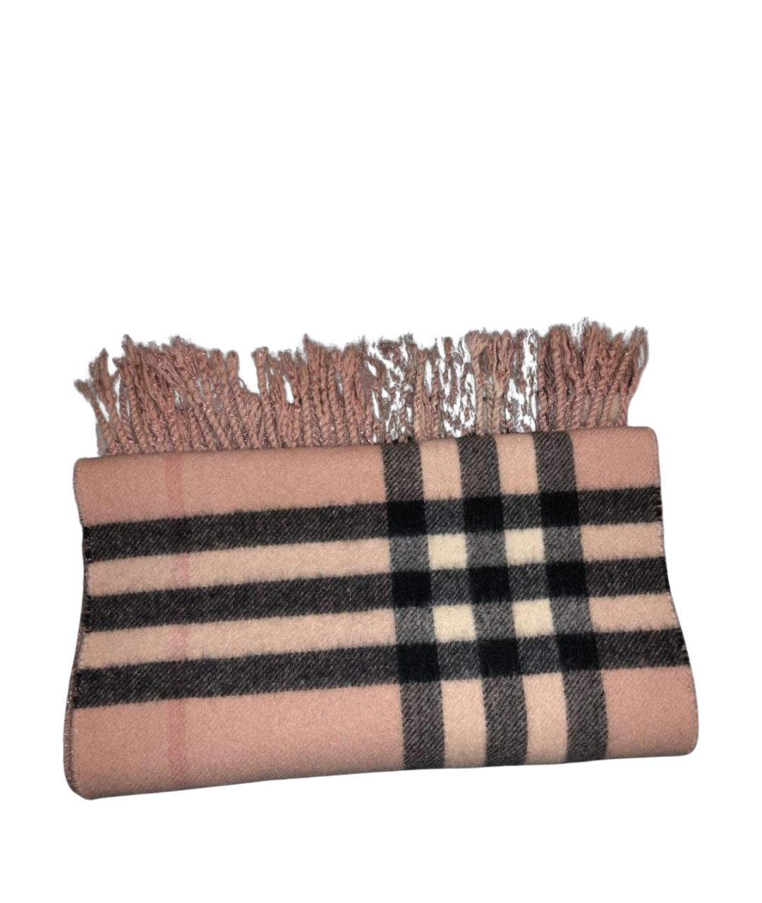 BURBERRY Розовый кашемировый шарф, фото 1