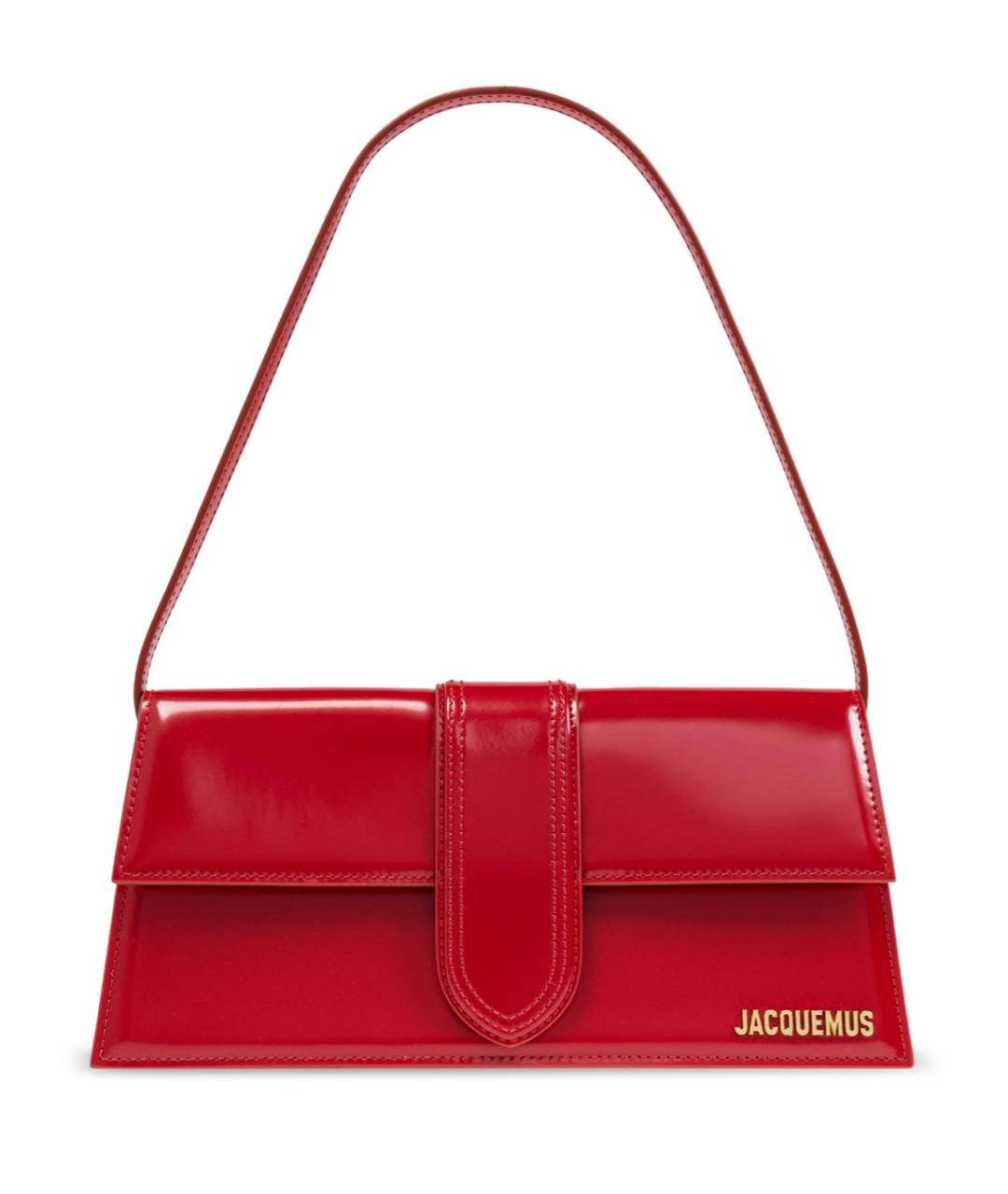JACQUEMUS Красная кожаная сумка через плечо, фото 7