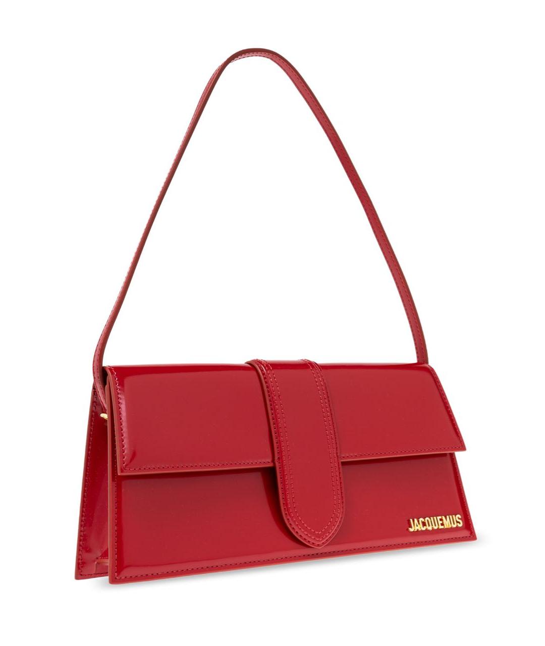 JACQUEMUS Красная кожаная сумка через плечо, фото 3