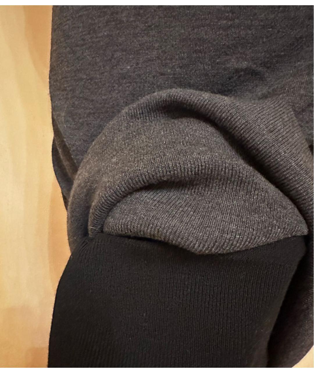 DOLCE&GABBANA Антрацитовое шерстяное повседневное платье, фото 2