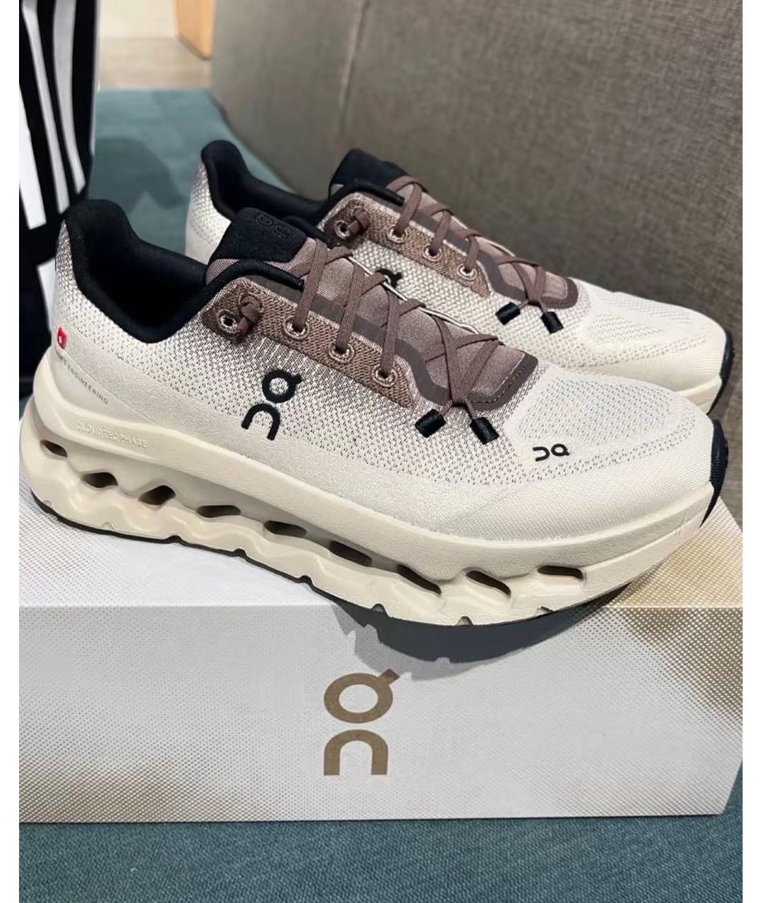 ON Бежевые текстильные кроссовки, фото 6