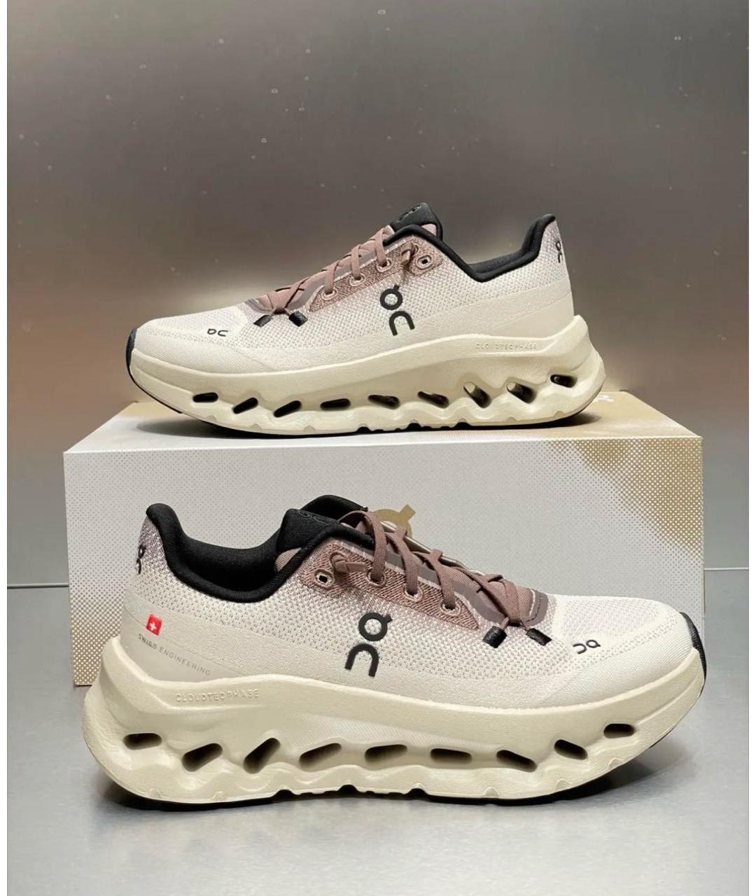 ON Бежевые текстильные кроссовки, фото 7