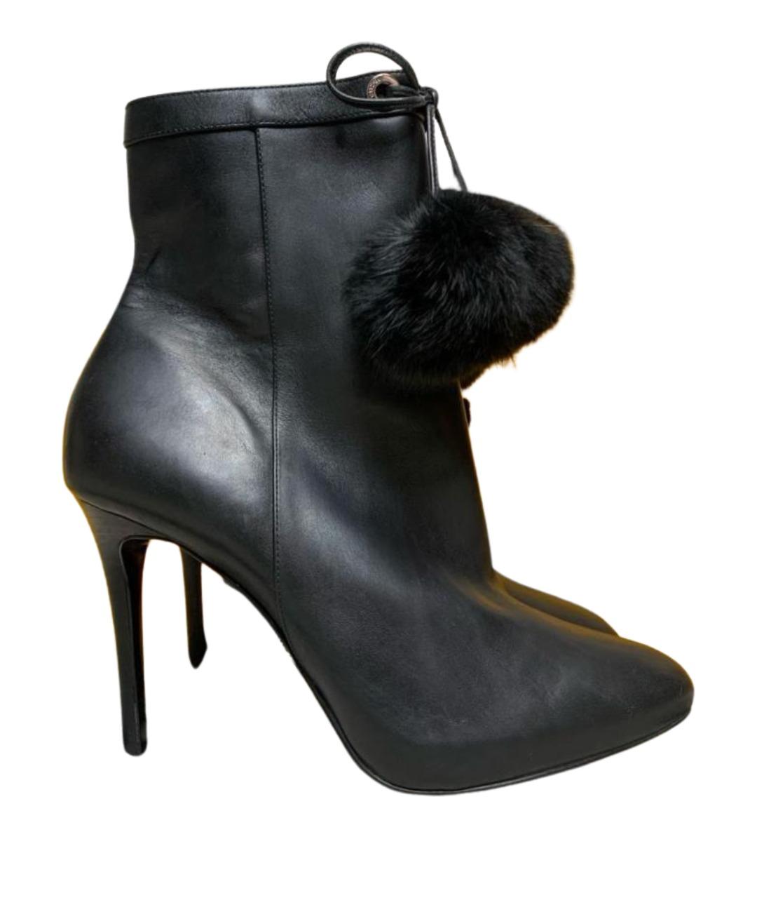 MICHAEL MICHAEL KORS Черные кожаные ботильоны, фото 1