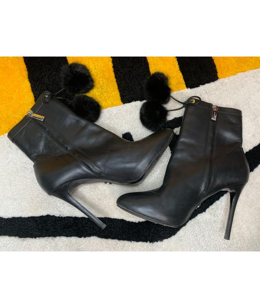 MICHAEL MICHAEL KORS Черные кожаные ботильоны, фото 5