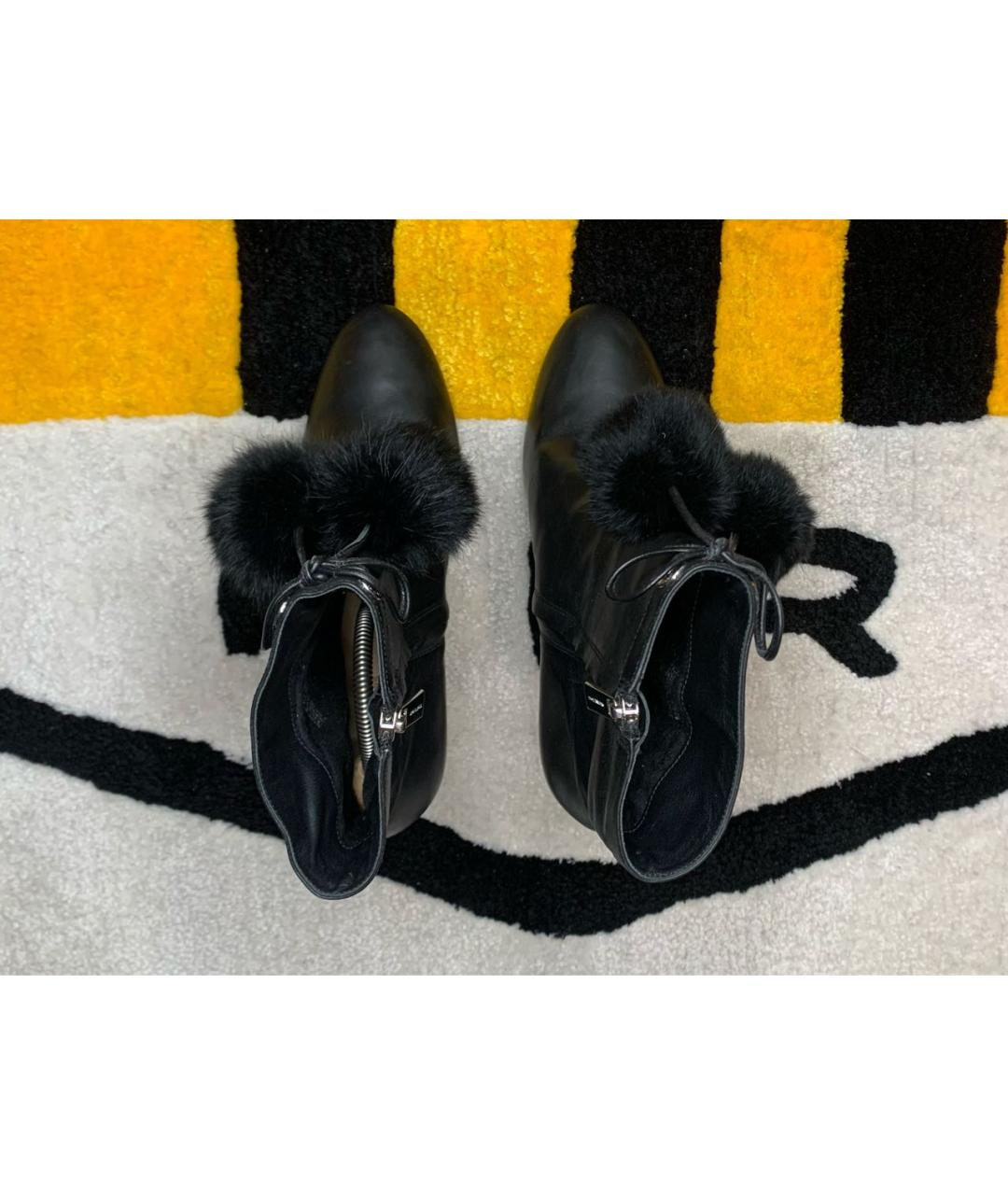 MICHAEL MICHAEL KORS Черные кожаные ботильоны, фото 3