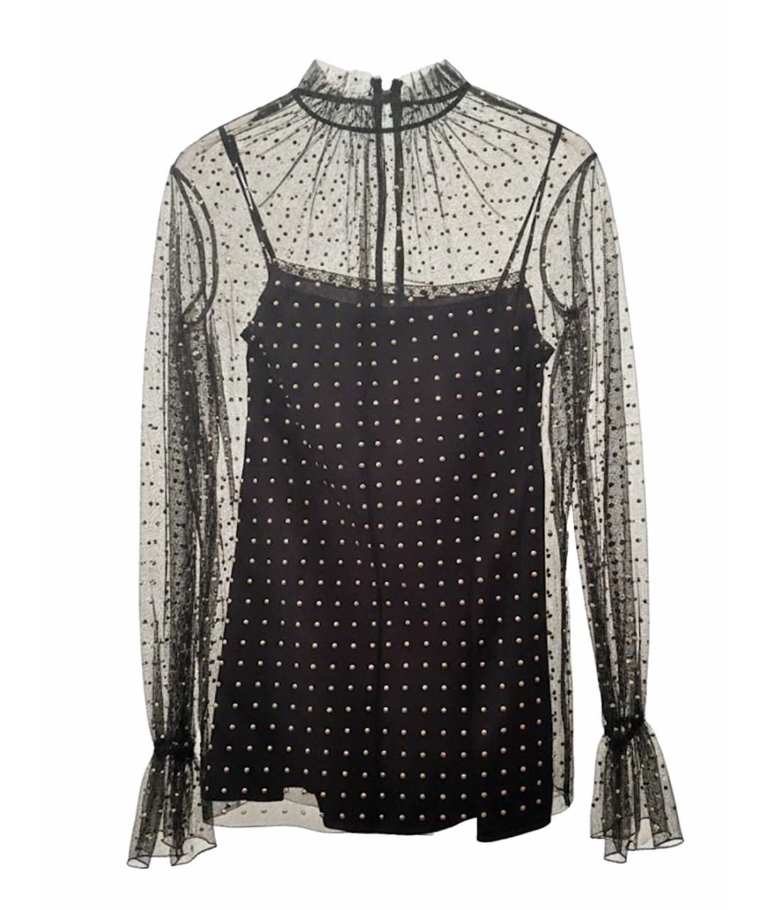 PRADA Черная сетчатая блузы, фото 1