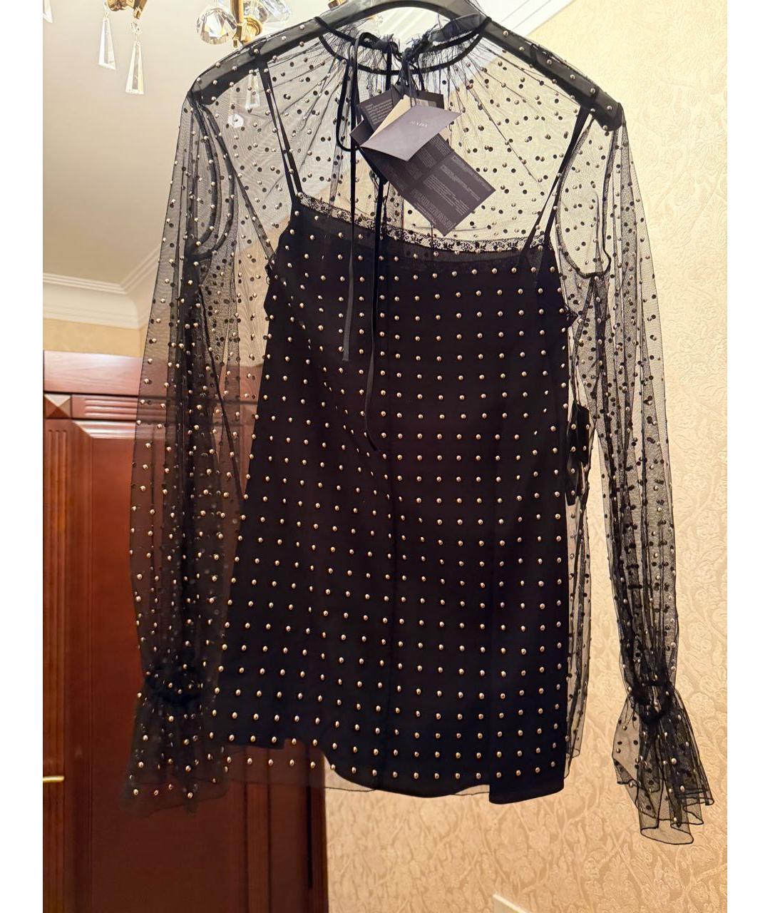 PRADA Черная сетчатая блузы, фото 2