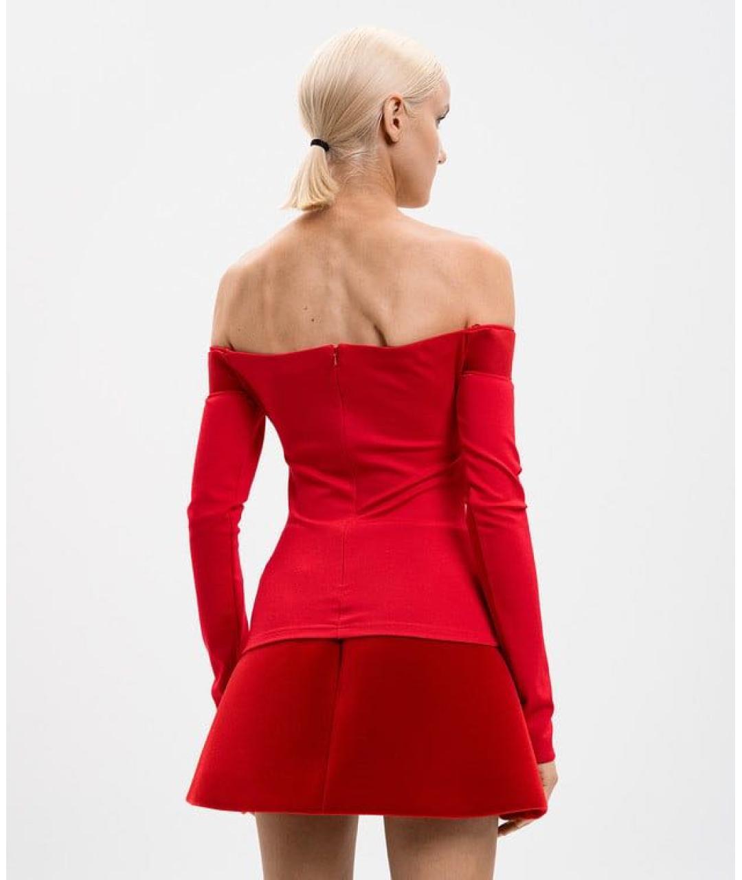 DAVID KOMA Красная юбка мини, фото 6