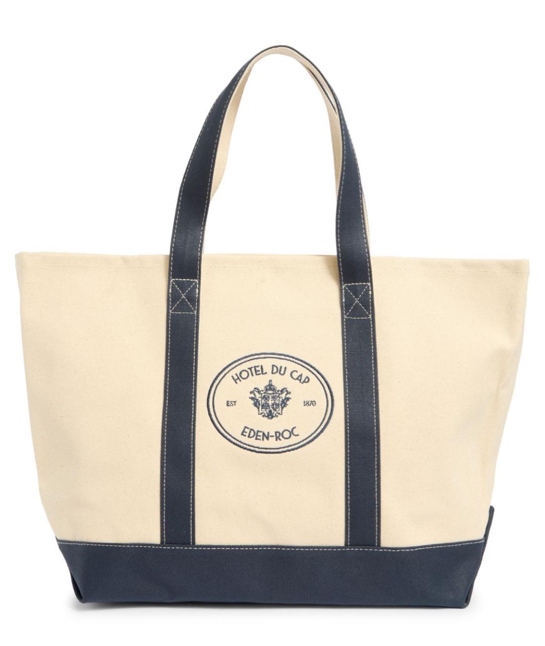 SPORTY AND RICH Бежевая хлопковая сумка с короткими ручками, фото 5