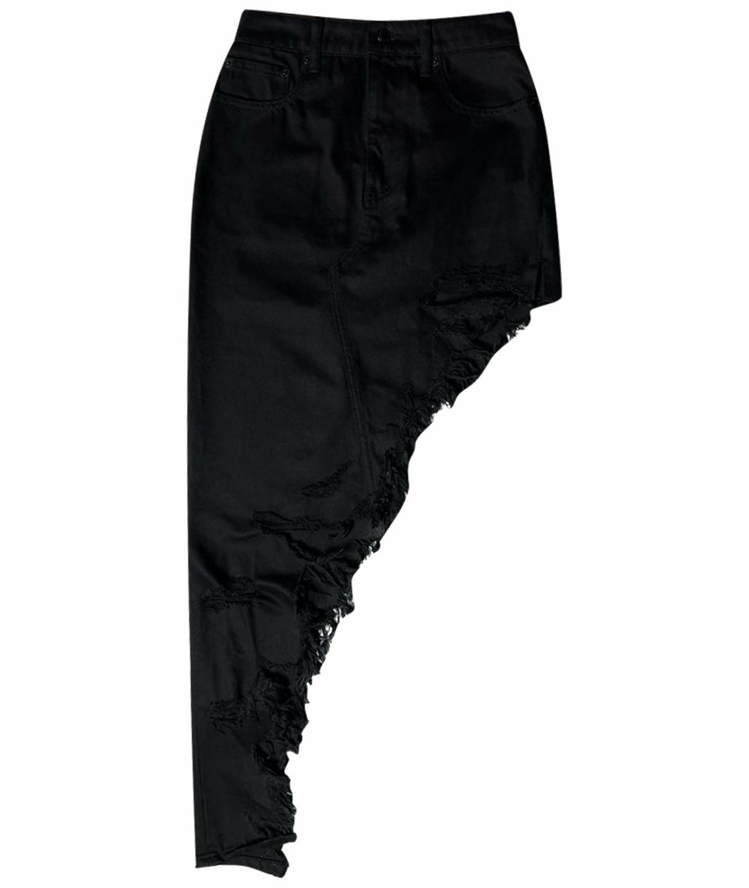 ALEXANDER WANG Черная хлопковая юбка мини, фото 1