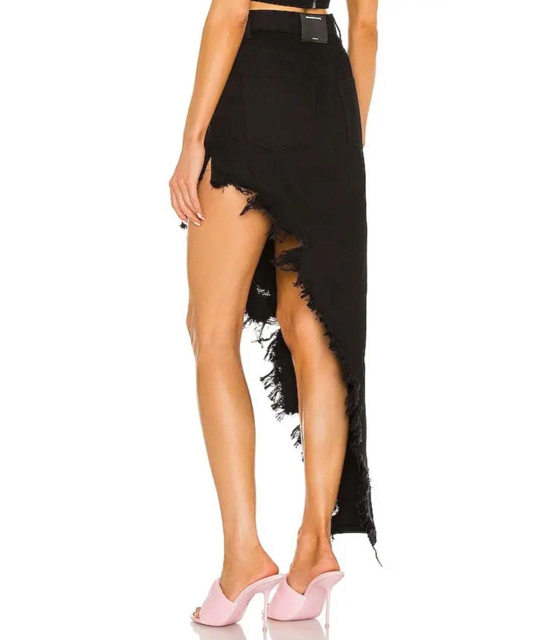 ALEXANDER WANG Черная хлопковая юбка мини, фото 5