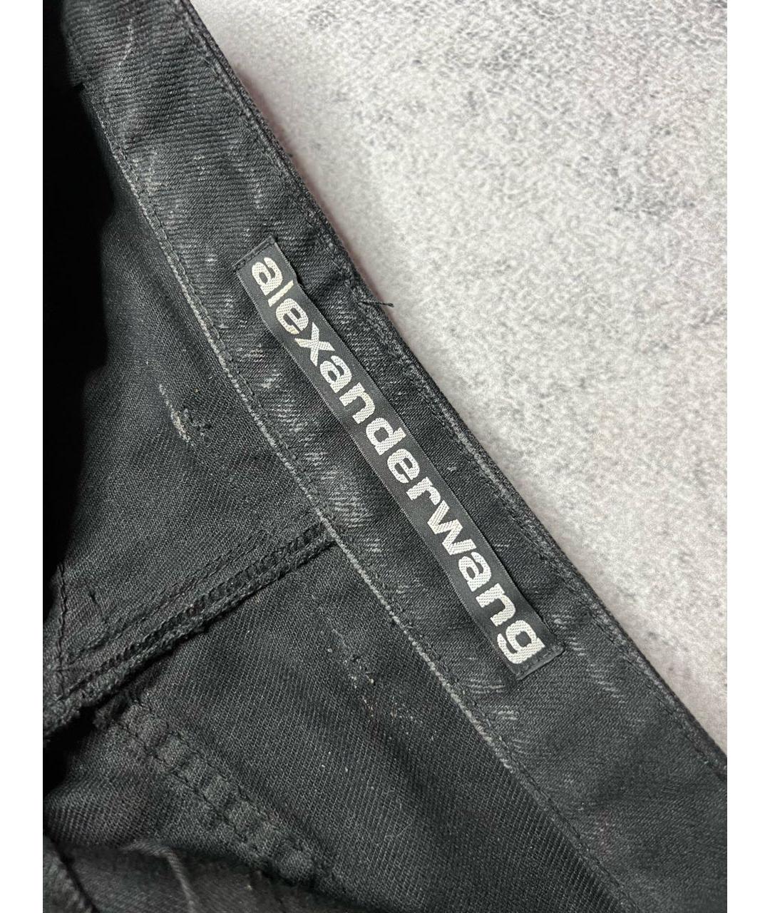 ALEXANDER WANG Черная хлопковая юбка мини, фото 8