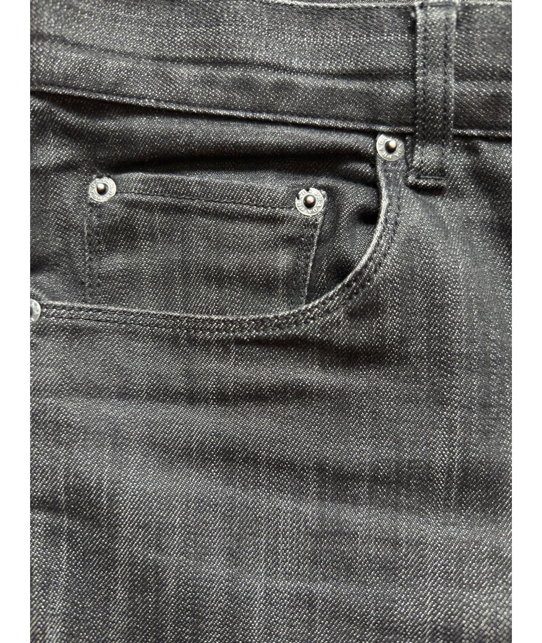 PRADA Черные хлопковые прямые джинсы, фото 4
