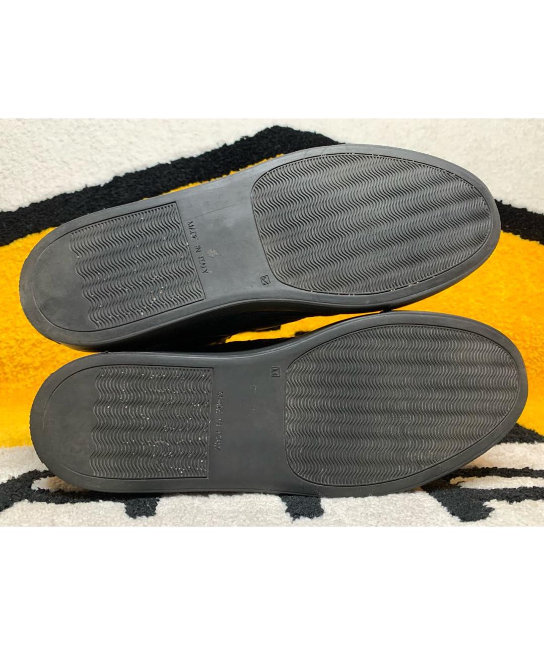 ICEBERG Черные кожаные высокие кроссовки / кеды, фото 8