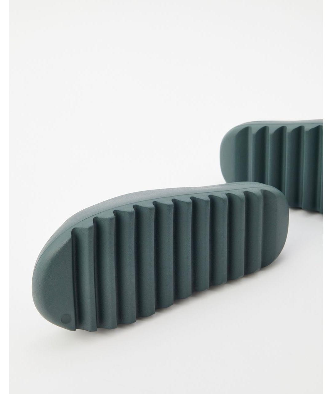 ADIDAS YEEZY Антрацитовые резиновые шлепанцы, фото 5