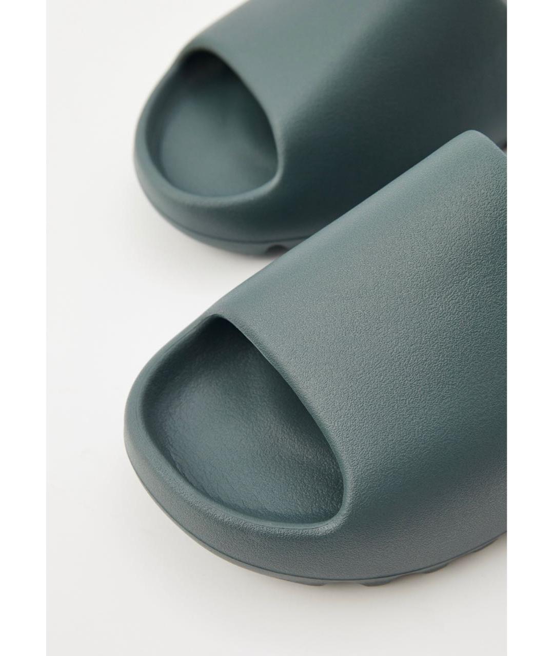 ADIDAS YEEZY Антрацитовые резиновые шлепанцы, фото 2