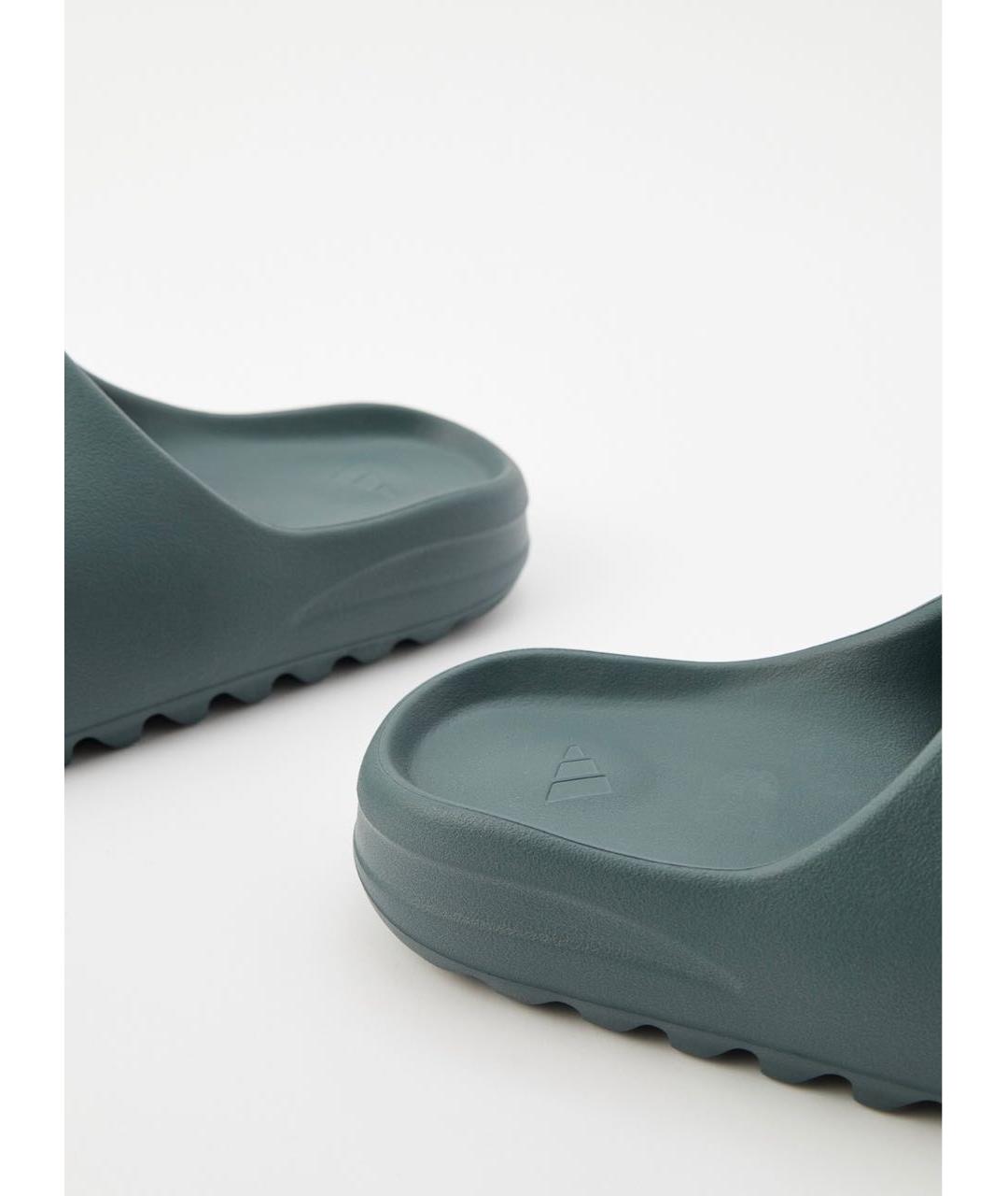 ADIDAS YEEZY Антрацитовые резиновые шлепанцы, фото 4