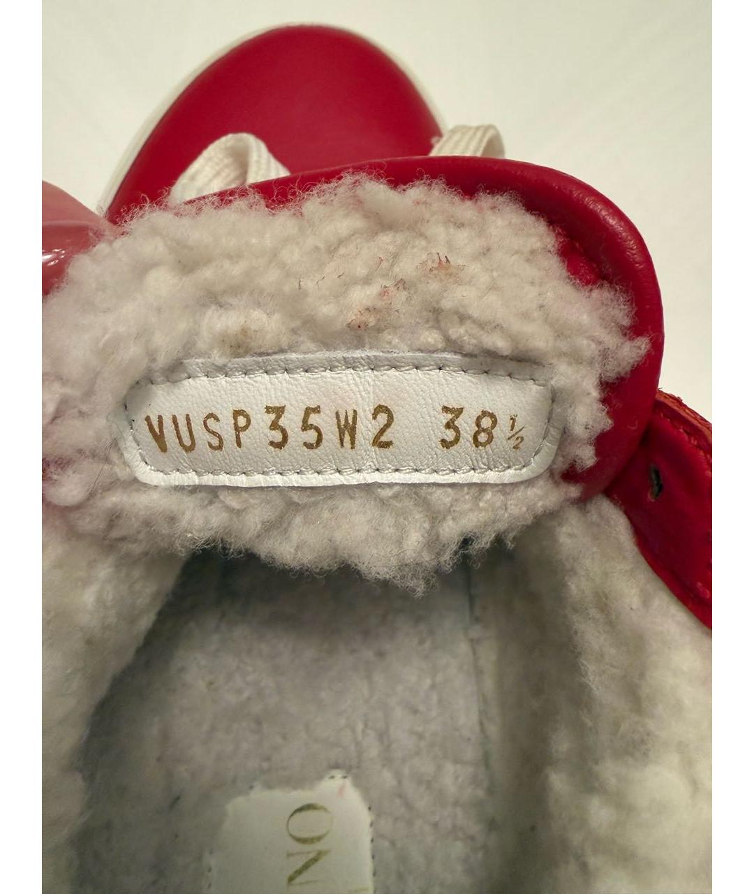 VALENTINO Красные кожаные кеды, фото 7