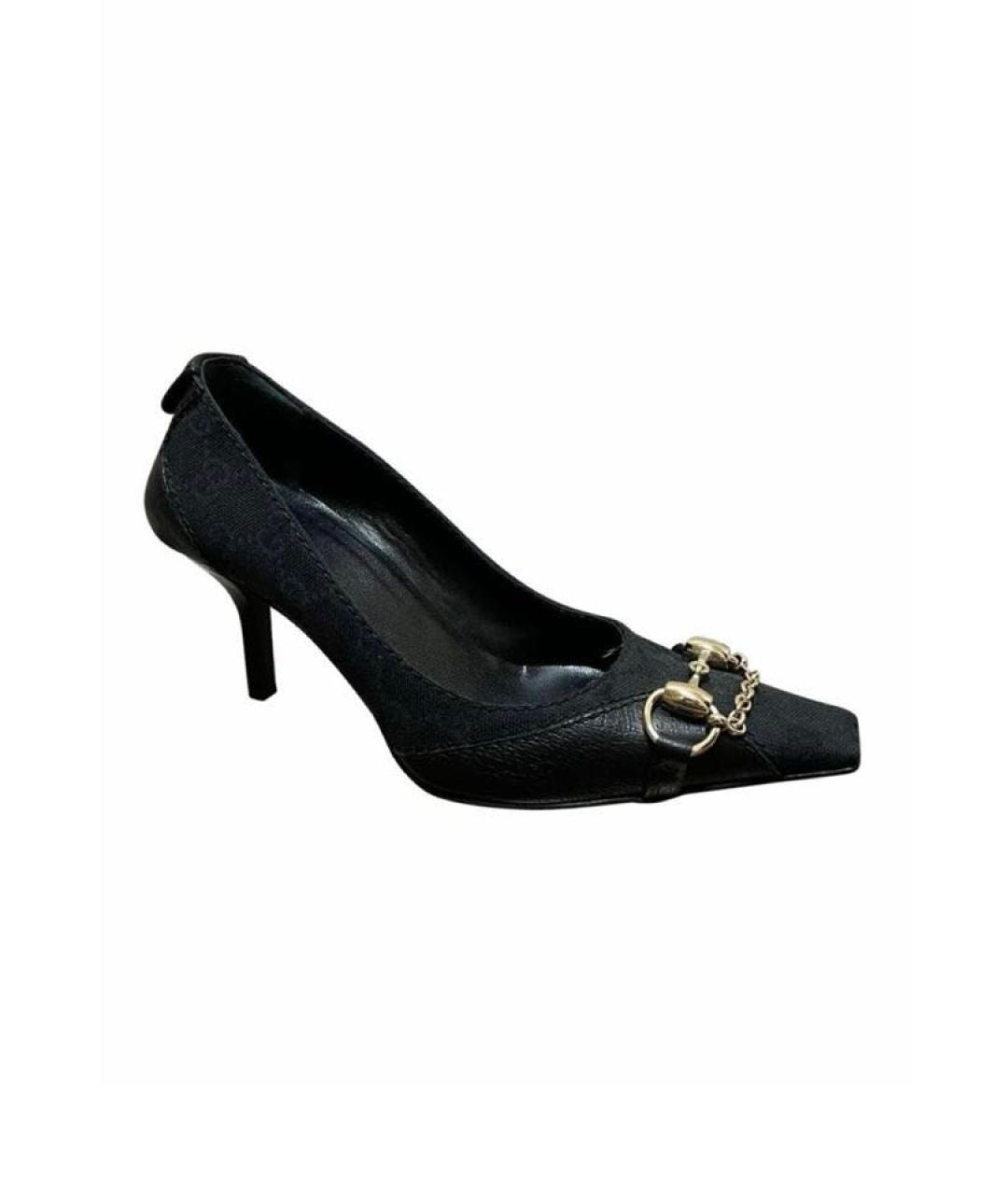 GUCCI Черные кожаные туфли, фото 6