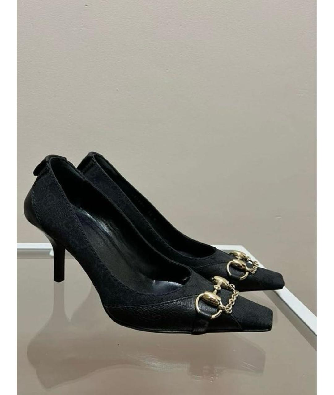 GUCCI Черные кожаные туфли, фото 2