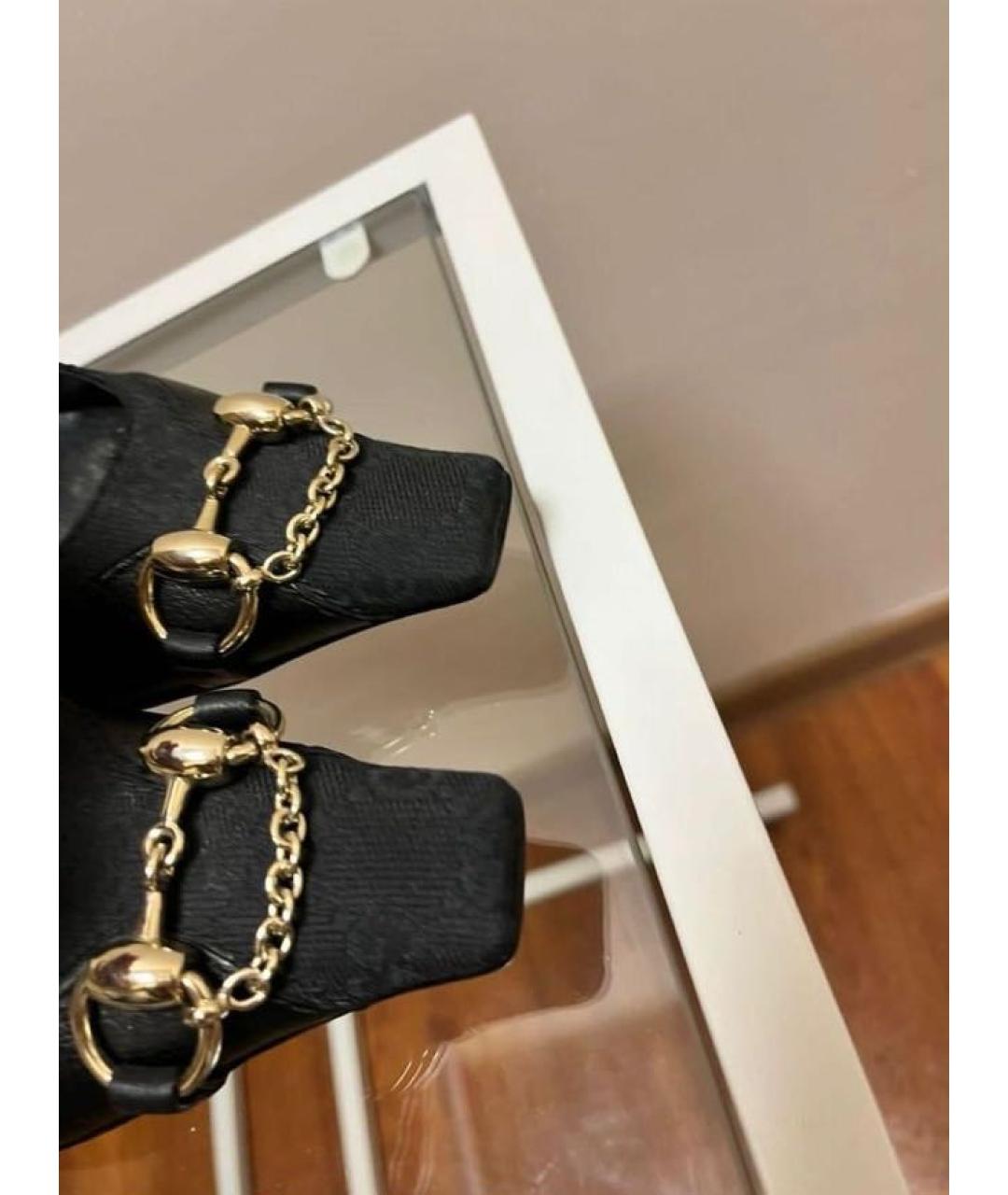 GUCCI Черные кожаные туфли, фото 3