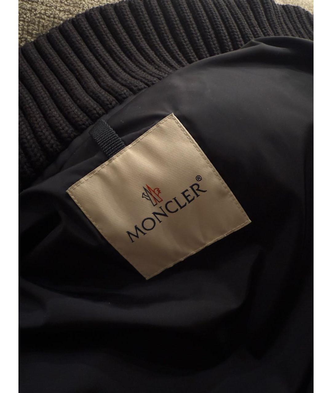 MONCLER Черный пуховик, фото 3