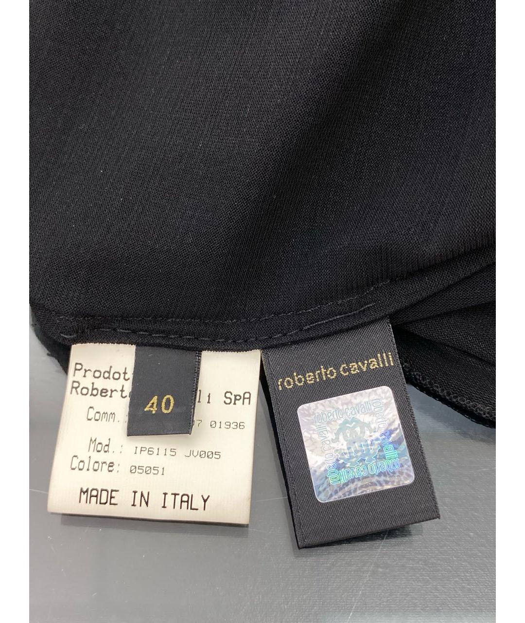 ROBERTO CAVALLI Черное вискозное вечернее платье, фото 6