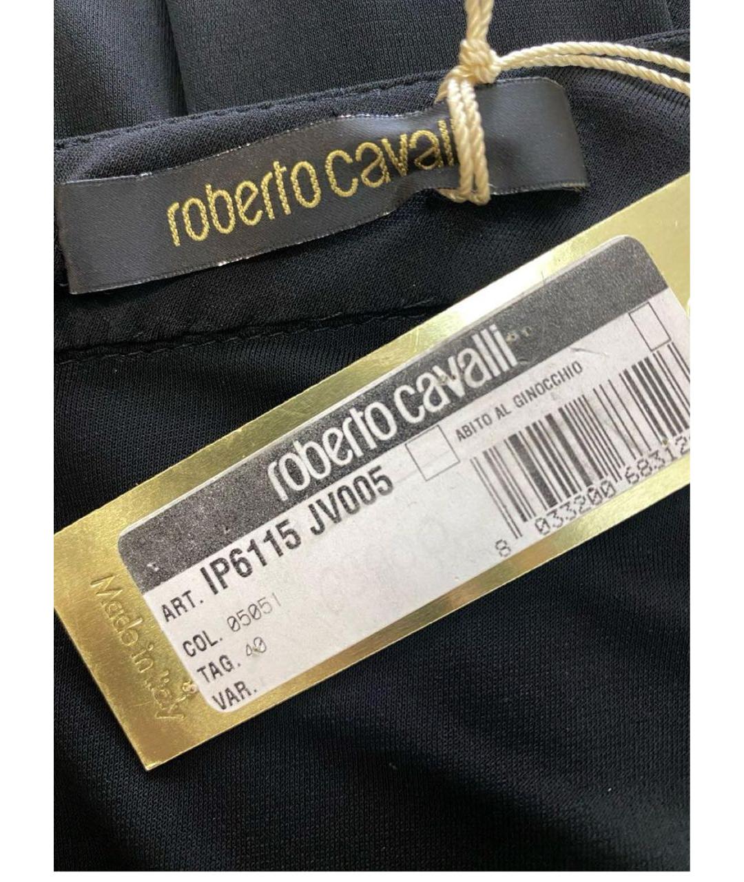 ROBERTO CAVALLI Черное вискозное вечернее платье, фото 3