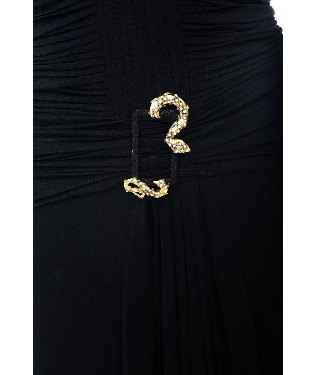 ROBERTO CAVALLI Черное вискозное вечернее платье, фото 4