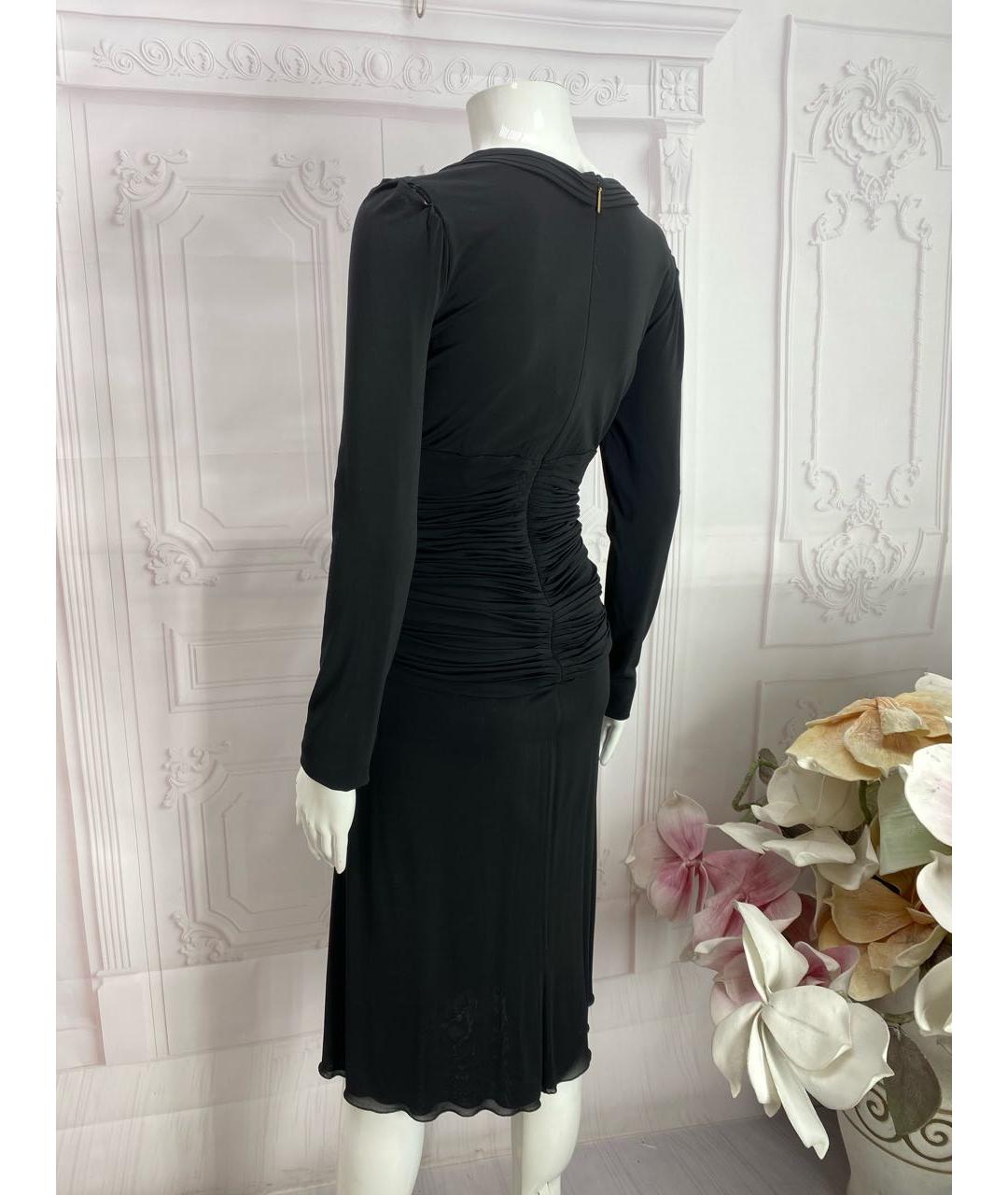 ROBERTO CAVALLI Черное вискозное вечернее платье, фото 2